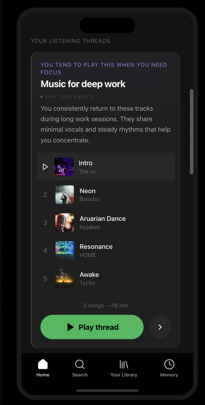 Thread Card with Tracks